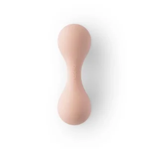 Hochet Mushie – Silicone doux avec billes sonores