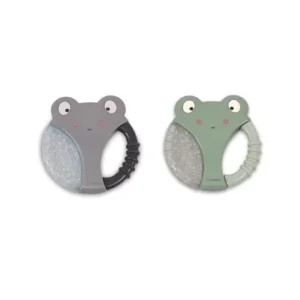 Anneau de Dentition Rafraîchissant Lot de 2 animaux (gris & vert)