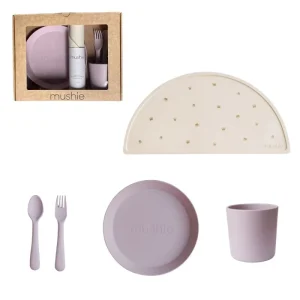 Coffret cadeau vaisselle silicone Mushie