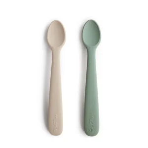 Grandes cuillères en Silicone Mushie -  Lot de 2