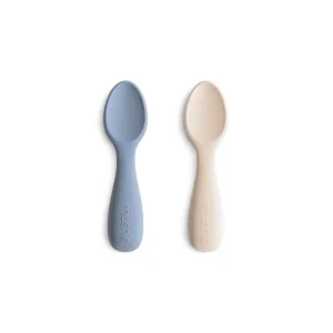 Petites cuillères en silicone Mushie pour bébé - lot de 2