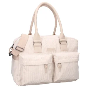 Sac à langer en velours côtelé sable + matelas à langer